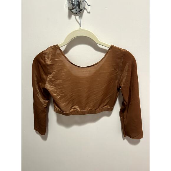 Skims Simply Bare Open Bust Arm Shaper Bronze Size Small - Picture 3 of 7